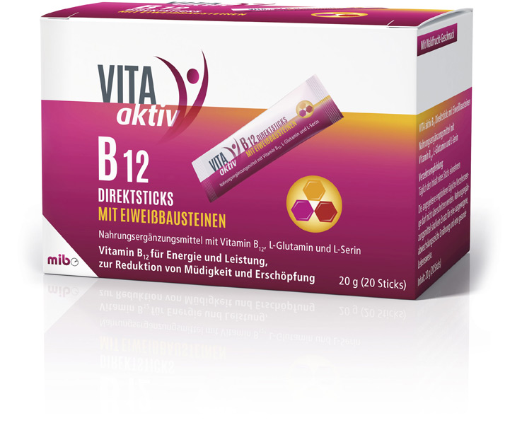 VITA aktiv B12 Direktsticks mit Eiweissbausteinen VITA aktiv B12 Direktsticks mit Eiweissbausteinen